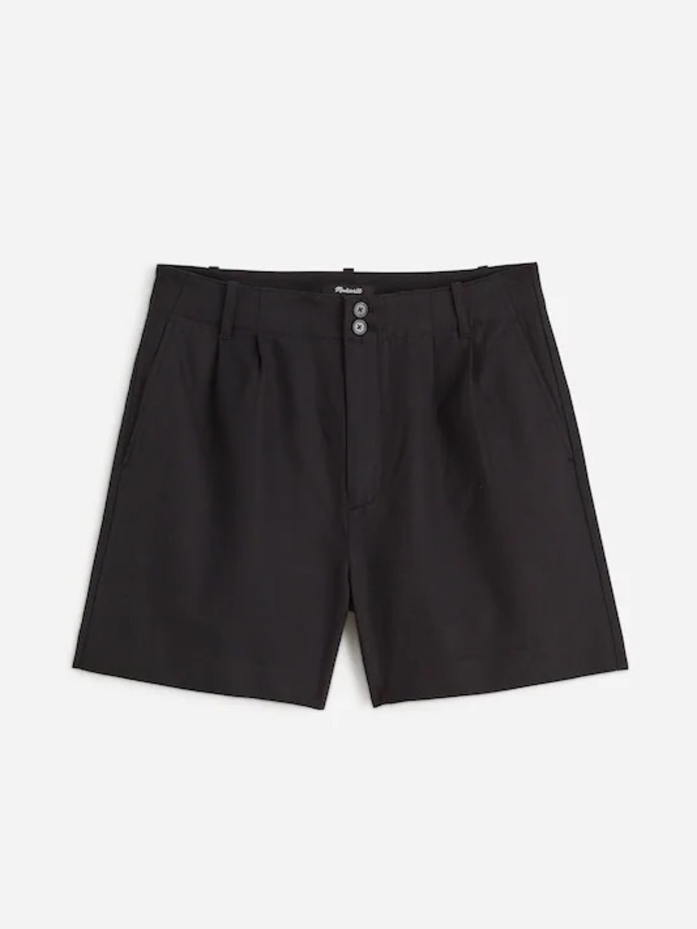Madewell Black High-Waist Tailored Shorts